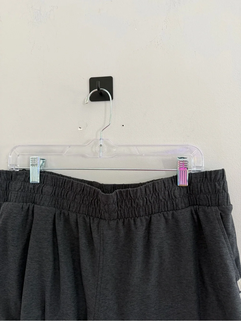 Athletic Works Dark Gray Elastic Waist Athletic Shorts - Picture 2 of 7